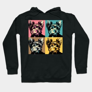 Pop Retro Silky Terrier Art - Cute Puppy Hoodie